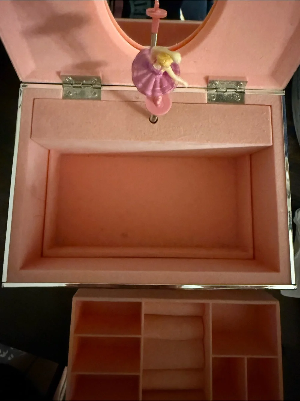 Lenox White Quilted Jewelry Box with Silver Heart Accents